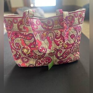 Vera Bradley “East meets west” pink paisley plaid tote *NWT*